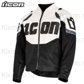 Мотокуртка Icon Contra 3, бело-чёрная