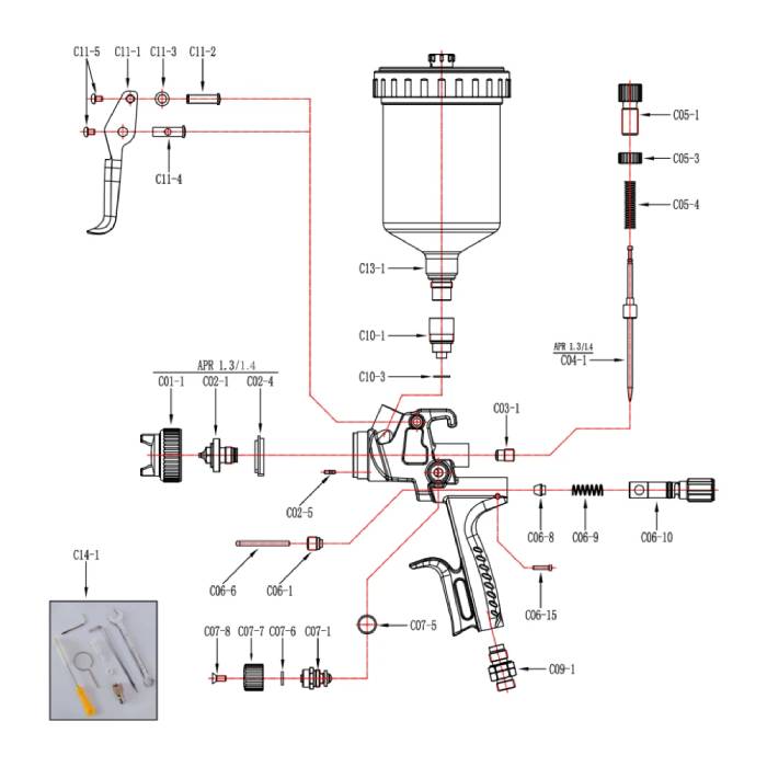 Teskom CFC Пластиковое воздухораспределительное кольцо C02-4