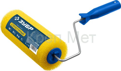 ЗУБР СТРУКТУРНЫЙ, 80 х 180 мм, бюгель 6 мм, для лаков и эмалей, малярный валик (0368-18)