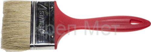 STAYER UNIVERSAL-EURO 100 мм, 4″, светлая натуральная щетина, пластмассовая ручка, все виды ЛКМ, плоская кисть (0108-100)