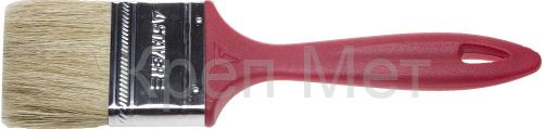 STAYER UNIVERSAL-EURO, 75 мм, 3″, светлая натуральная щетина, пластмассовая ручка, все виды ЛКМ, плоская кисть (0108-75)