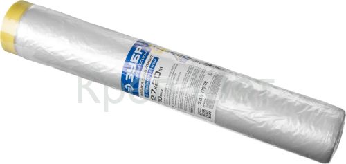 ЗУБР 20 м x 2.7 м, 10 мкм, HDPE, пленка укрывная с клейкой лентой, Профессионал (12250-270-20)