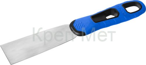 ЗУБР 40 мм, х-образное профилированное полотно, облегченная двухкомпонентная ручка, нержавеющий шпатель, Профессионал (10049-04)