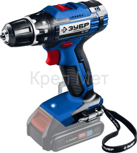 ЗУБР Т7, 20 В, 50 Н·м, без АКБ, дрель-шуруповерт, Профессионал (DL-201)