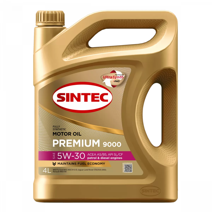 Sintec Premium 9000 5W-30 A5/B5 SL/CF, 4л