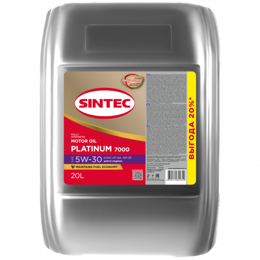 Sintec Platinum 7000 5W-30 ILSAC GF-6A API SP, 20л