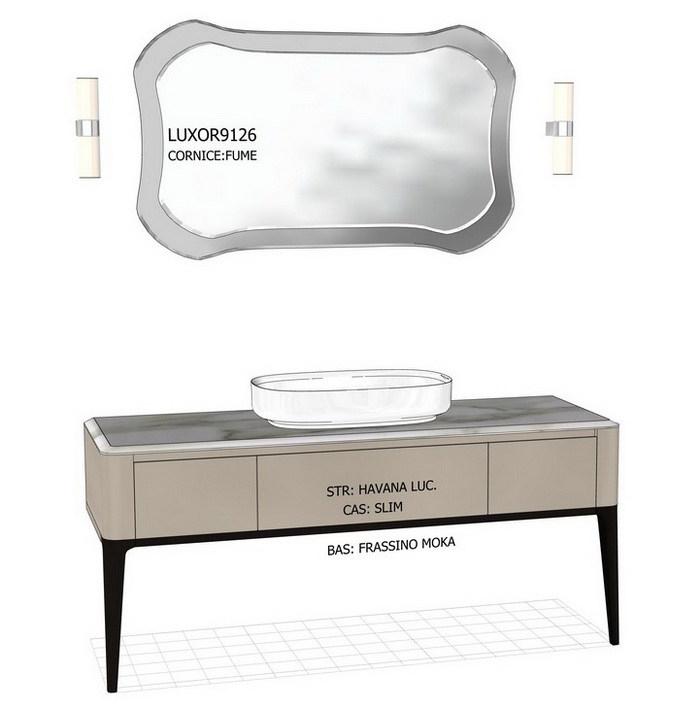 Модульный комплект напольный Antonio Lupi ILBagno со смесителем ФОТО