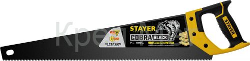 STAYER Cobra Black, 500 мм, универсальная ножовка, Professional (2-15081-50)
