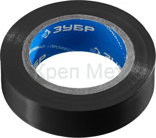ЗУБР ЭЛЕКТРИК-10, 15 мм х 10 м, 6 000 В, черная, не поддерживает горение, изолента ПВХ, Профессионал (1233-2)