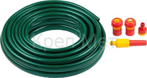 GRINDA шланг 3/4″, x 15 м, наконечник-распылитель, поливочная арматура, поливочный набор (428497-3/4-15)