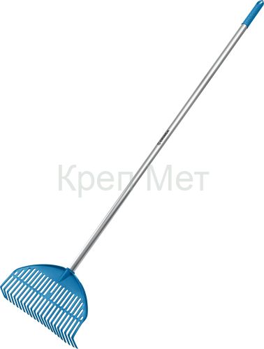 GRINDA PL-22 ALU, 430 х 40 х 1460 мм, 22 зубца, ударопрочный пластик, алюминиевый черенок, грабли веерные пластиковые, PROLine (421819)