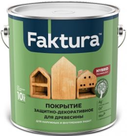Защитный Состав для Древесины Faktura 9л с Ионами Серебра и Льняным Масло для Внутренних и Наружных Работ / Фактура