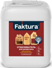Отбеливатель Древесины Faktura 1л для Наружных и Внутренних Работ без Хлора / Фактура
