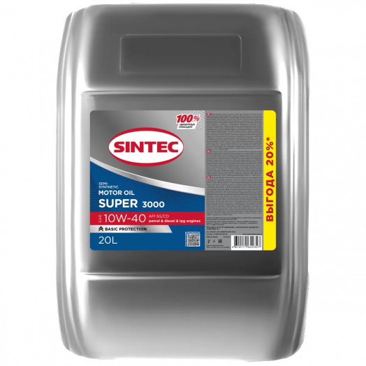 Sintec Super 3000 10W-40 SG/CD, 20л