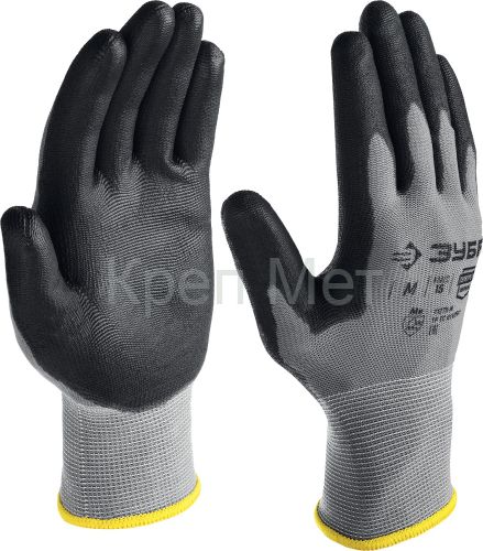 ЗУБР ТОЧНАЯ РАБОТА, M (8), перчатки с полиуретановым покрытием, тонкие, комфортные, для точных работ, 15 класс, Профессионал (11275-M)