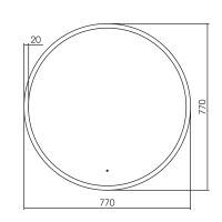 Зеркало ABBER Mond AG6204SCG-0.77 с подсветкой, бесконтактный выключатель, диммер, золото схема 2 Зеркало ABBER Mond AG6204SCG-0.77 с подсветкой, бесконтактный выключатель, диммер, золото схема 2