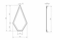 Зеркало для ванной ABBER Stein AS6611R с подсветкой, красное схема 2
