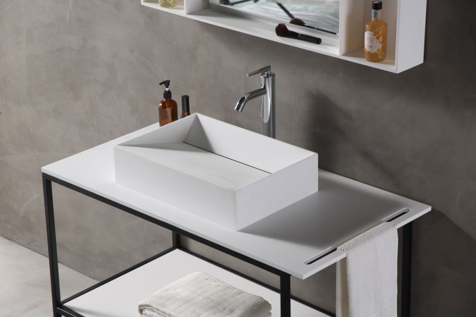 Консоль под раковину ABBER Stein AS2631 напольная, белая матовая ФОТО