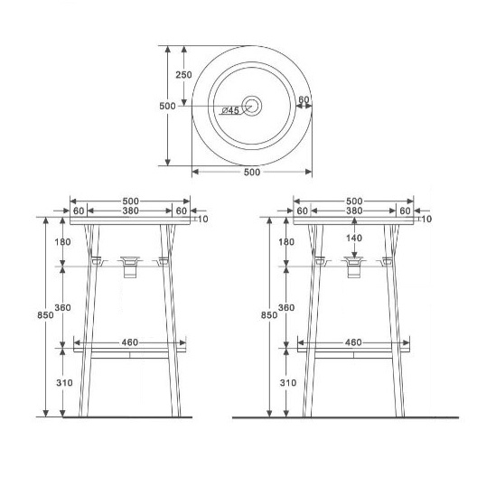 Консоль с керамической раковиной ABBER Bequem AC2130MG серый матовый ФОТО