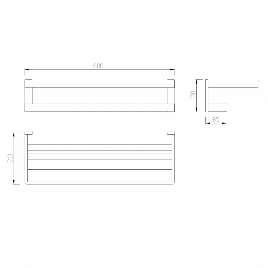 Полка для полотенец ABBER Westen AA1758B черная матовая ФОТО