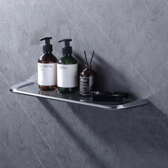 Полка стеклянная ABBER Nord AA1555 хром схема 3