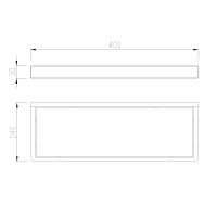 Полка стеклянная ABBER Westen AA1759 хром схема 2