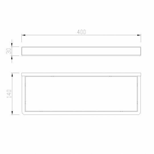Полка стеклянная ABBER Westen AA1759 хром схема 2
