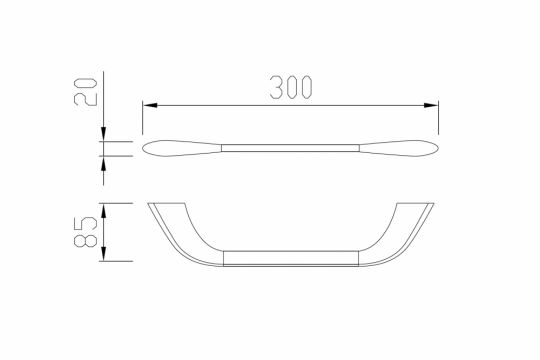 Полотенцедержатель ABBER Nord AA1551B черный матовый схема 2
