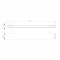 Полотенцедержатель ABBER Westen AA1754 хром схема 2