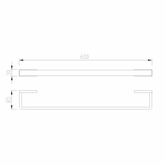 Полотенцедержатель ABBER Westen AA1754 хром схема 2