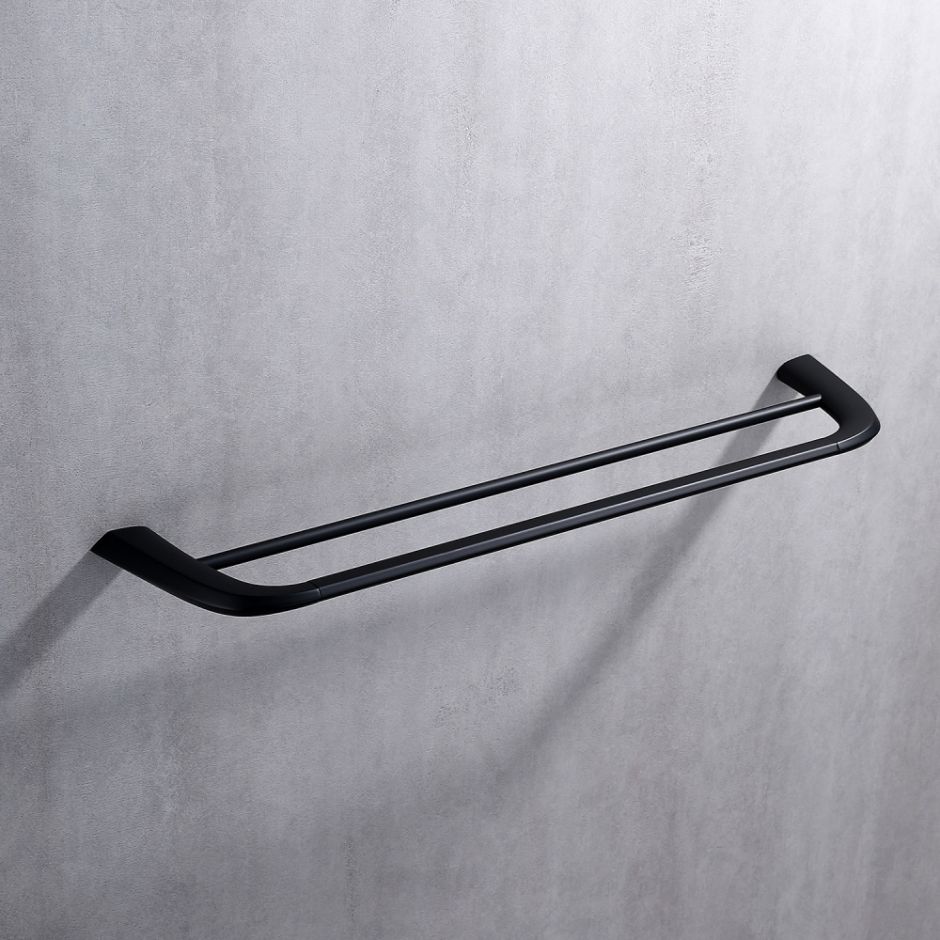 Полотенцедержатель двойной ABBER Nord AA1553B черный матовый ФОТО