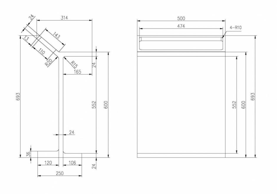 Столик для ванной комнаты ABBER Stein AS1637MB с полотенцедержателем, черный матовый ФОТО