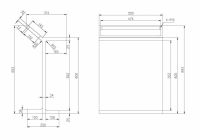 Столик для ванной комнаты ABBER Stein AS1637MB с полотенцедержателем, черный матовый схема 2