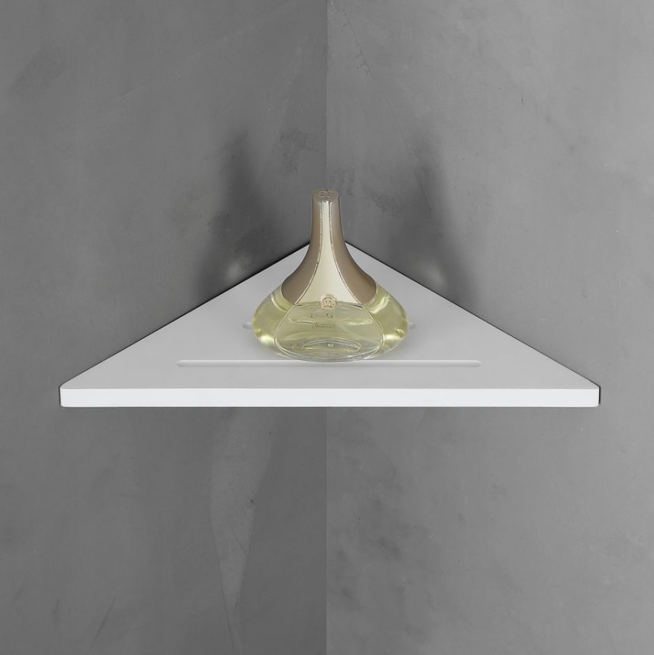 Изображение Угловая полочка для ванной комнаты ABBER Stein AS1652 белая матовая