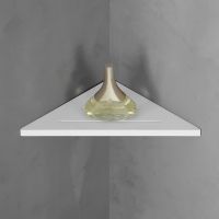 Угловая полочка для ванной комнаты ABBER Stein AS1652 белая матовая схема 1