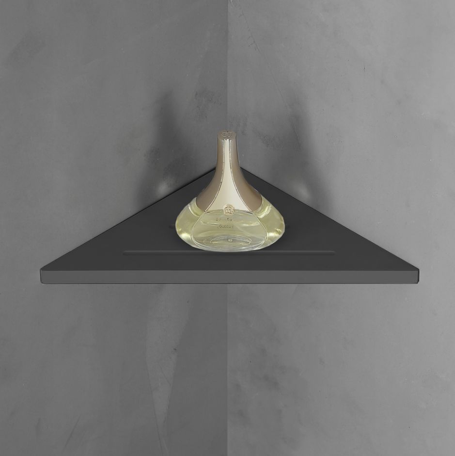 Изображение Угловая полочка для ванной комнаты ABBER Stein AS1652LMB черная матовая