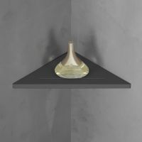 Угловая полочка для ванной комнаты ABBER Stein AS1652LMB черная матовая схема 1