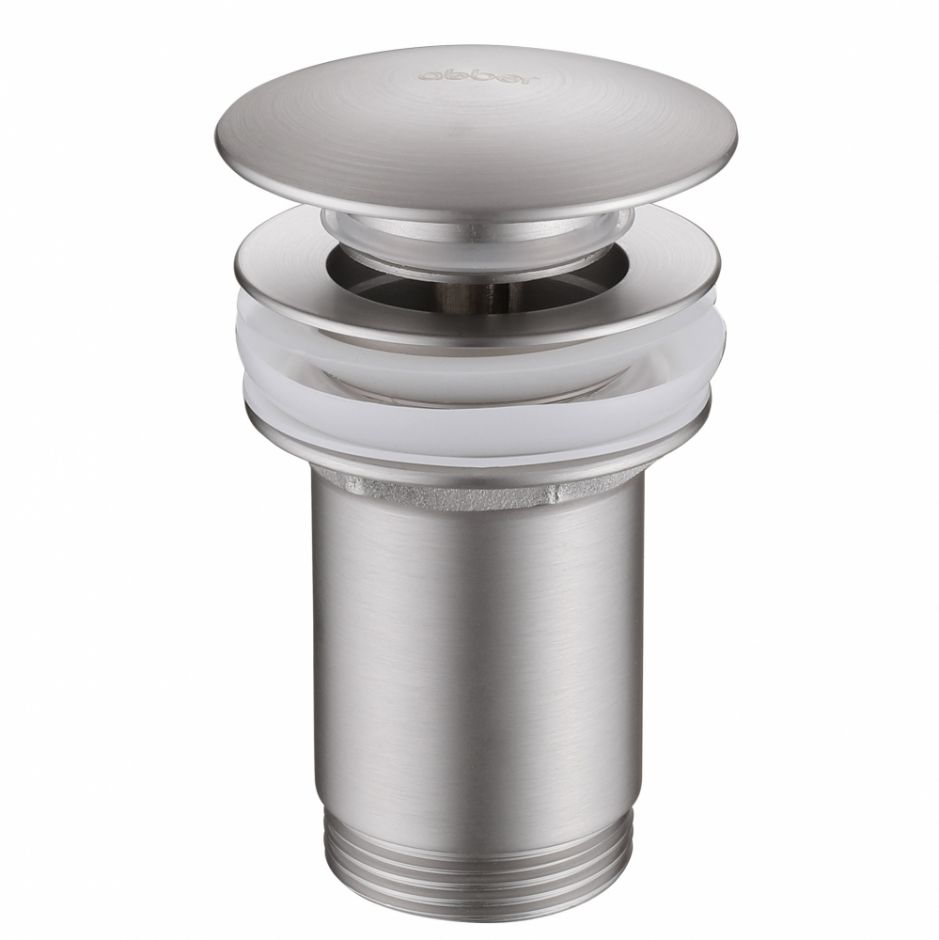 Изображение Донный клапан ABBER AF0010SP с переливом, клик-клак, сатин