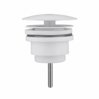 Донный клапан ABBER AF0012W без перелива, фиксированный, белый схема 1