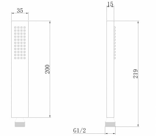 Душевая лейка ABBER AF0050G латунь, золото матовое схема 2