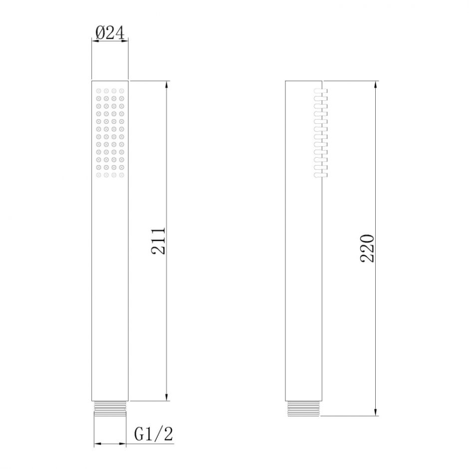 Душевая лейка ABBER AF0051 латунь, хром ФОТО