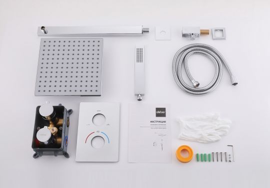 Душевая система ABBER Weiss Insel AF8051 скрытого монтажа без излива, термостат, хром схема 3 Душевая система ABBER Weiss Insel AF8051 скрытого монтажа без излива, термостат, хром схема 3