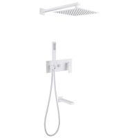 Душевая система ABBER Daheim AF8217W скрытого монтажа с изливом, белая матовая схема 1