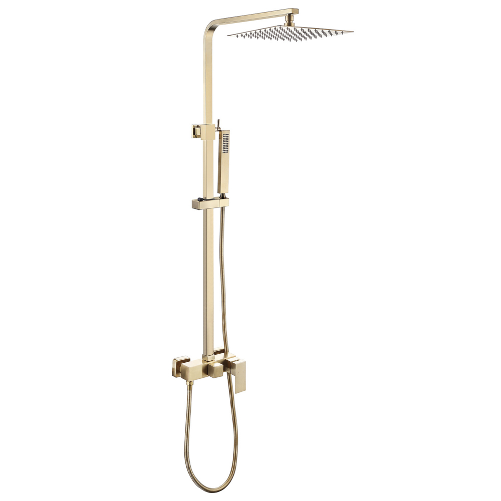 Душевая стойка ABBER Daheim AF8220G без излива, золото матовое цена от 50 300 ₽ Фото Душевая стойка ABBER Daheim AF8220G без излива, золото матовое