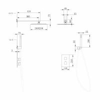 Душевая система ABBER Daheim AF8251B скрытого монтажа без излива, термостат, черная матовая схема 2 Душевая система ABBER Daheim AF8251B скрытого монтажа без излива, термостат, черная матовая схема 2