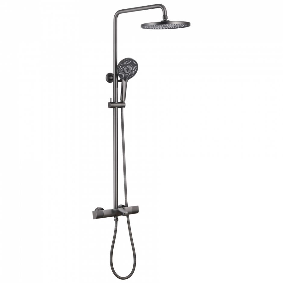 Душевая стойка ABBER Thermostat AF8516NG с термостатом и изливом, никель