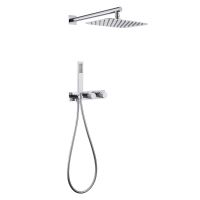 Душевая система ABBER Rund AF8718 скрытого монтажа без излива, хром схема 1