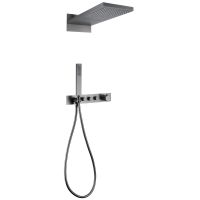 Душевая система ABBER Rund AF8752NG скрытого монтажа без излива, термостат, никель схема 1