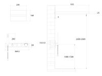 Душевая система ABBER Rund AF8752NG скрытого монтажа без излива, термостат, никель схема 2