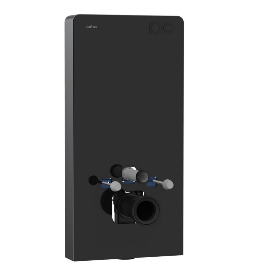 Изображение Инсталляционный модуль внешнего монтажа ABBER AC0107MB для подвесного унитаза, черный